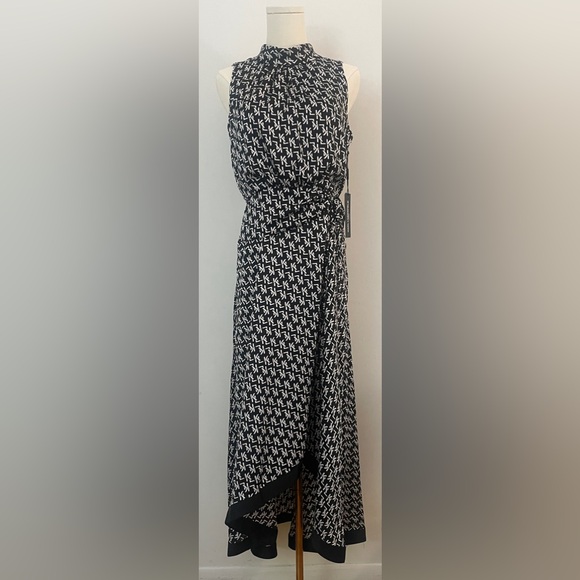Karl Lagerfeld Dresses & Skirts - KARL LAGERFELD Paris Women's Black White Sleeveless High-Low Maxi Dress Size 4